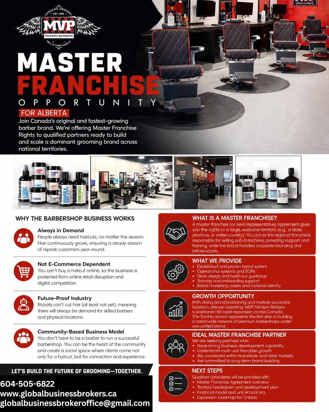 MVP Modern Barbers Master Franchise Opportunity in Alberta